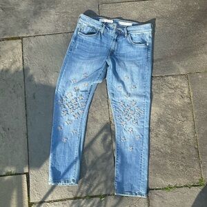 Pilcro and the Letterpress embroidered jeans. Excellent condition-